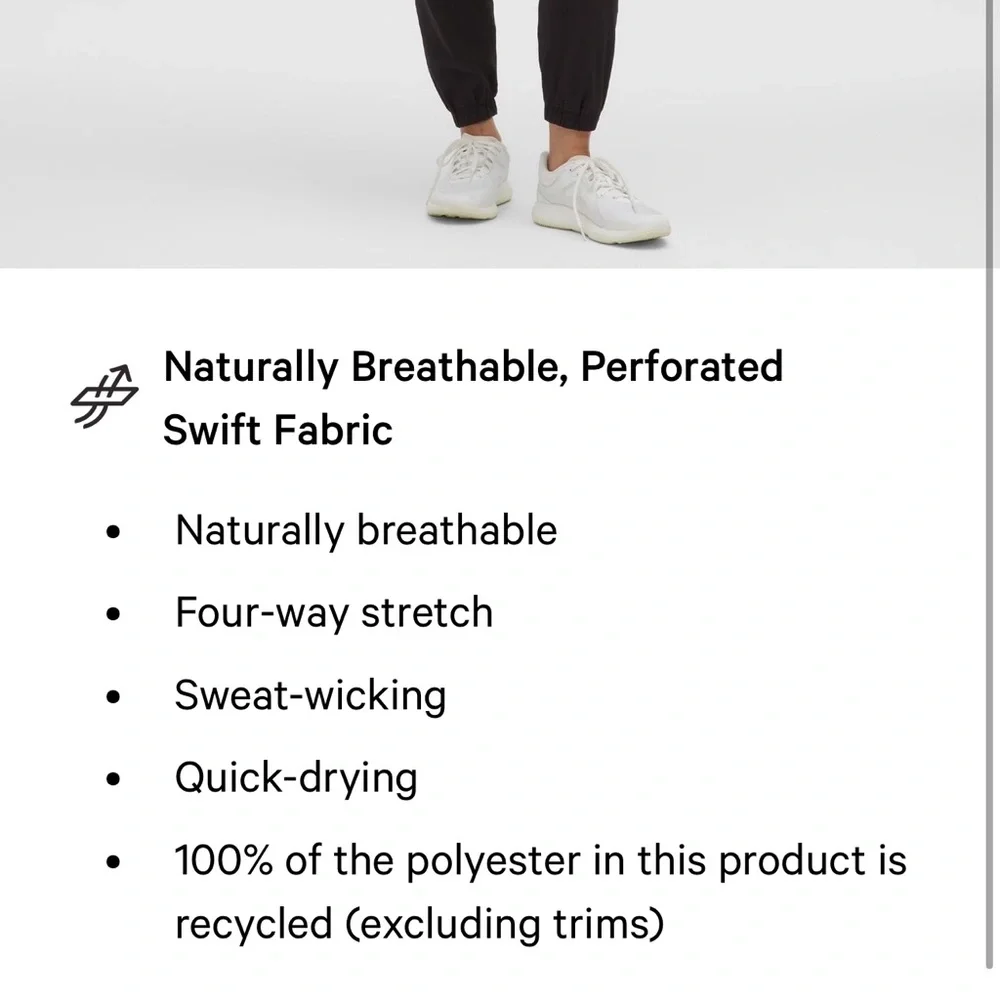 Lululemon | size 6 | adapted state perforated HR jogger
